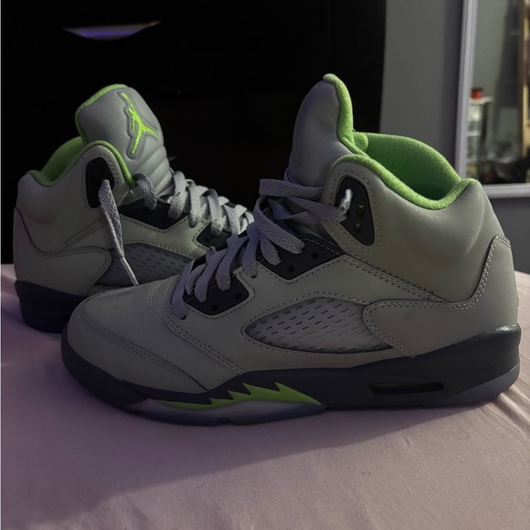 Air Jordan 5 Retro Green Glow Sneakers